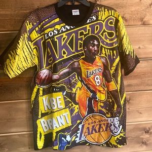 Los Angeles Kobe Bryant #8 NBA All Over Print T-Shirt Men's sz L Street Couture.
